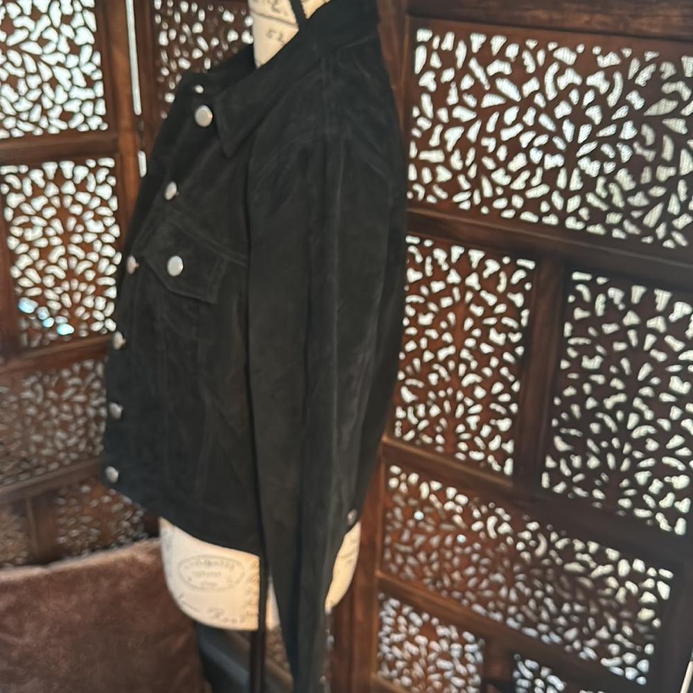 Button Down Suede Jacket - image 5